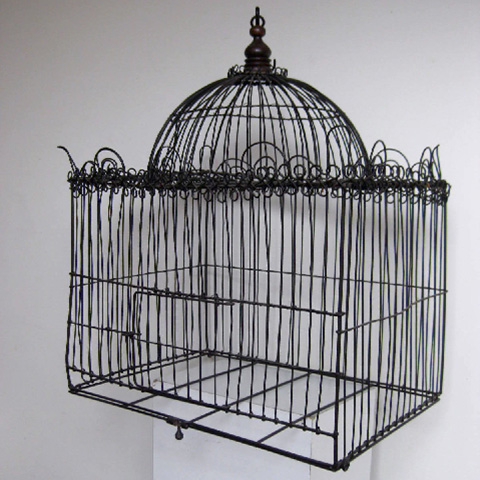 BIRDCAGE, Black Victorian Square Wire